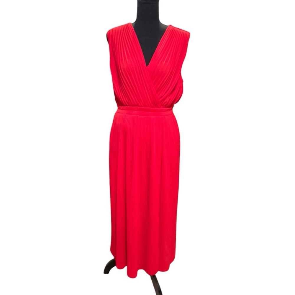 Tracy Reese Elegant Red Sleeveless Dress Size L